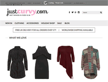 Tablet Screenshot of justcurvy.com